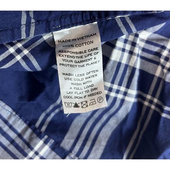 Hill House The Athena Nap Dress size S Tartan Plaid Blue Square Neck - Picture 4 of 8